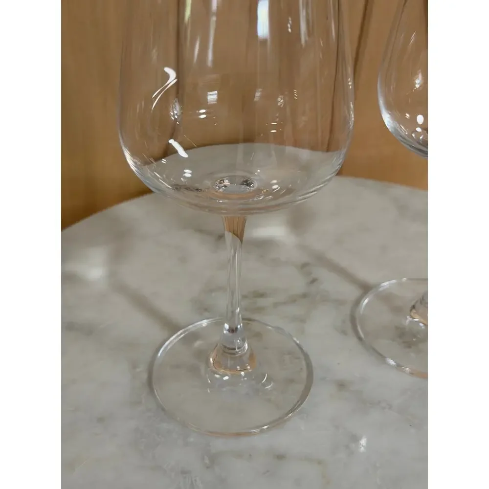 JC Inn Crystal Wine Glass Signed - Set of 2